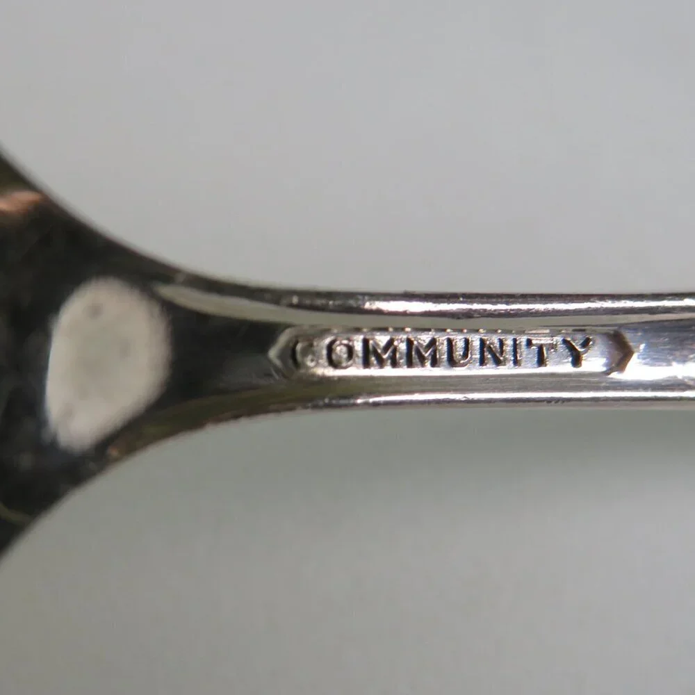 Toddler Baby Fork & Spoon Mini Oneida Community Silver plated EVENING STAR 1950